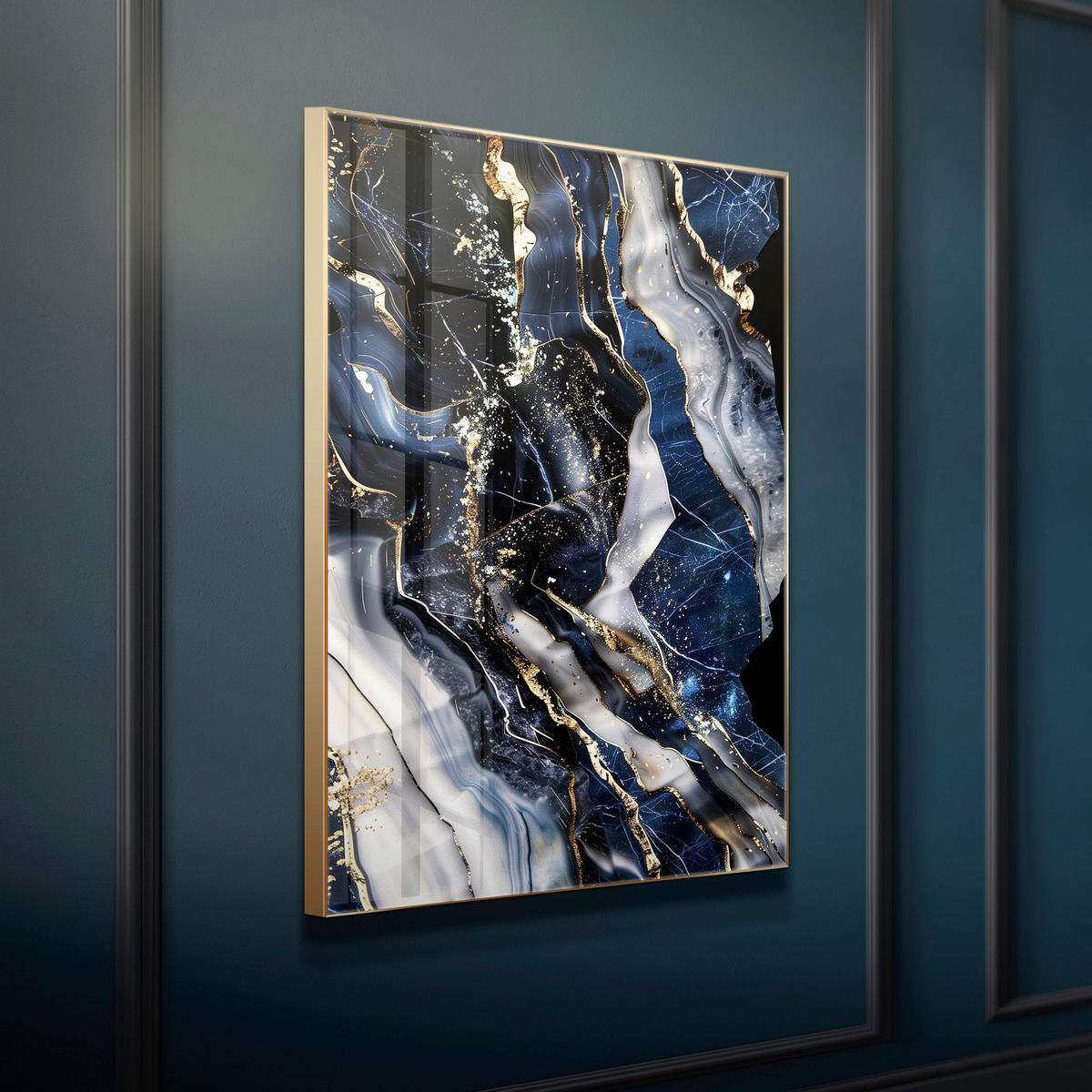 GLASBILD 80/120 cm  - Multicolor, Basics, Glas/Holz (80/120cm)