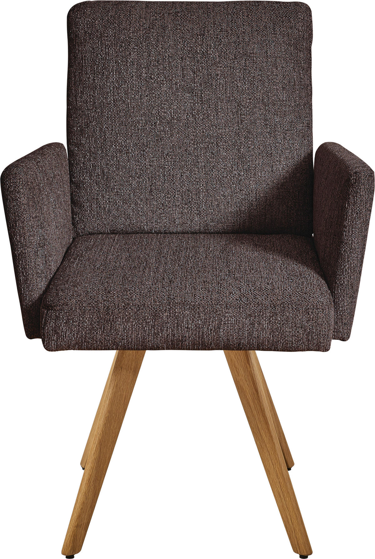 ARMLEHNSTUHL in Holz, Textil Dunkelbraun  - Eichefarben/Dunkelbraun, Design, Holz/Textil (56/92/60cm) - Dieter Knoll