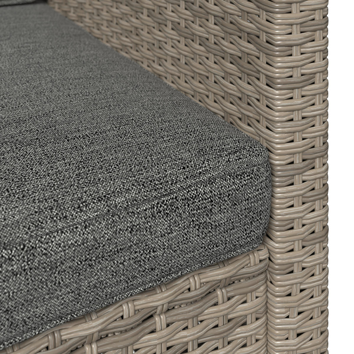 GARTENSET  - Grau, MODERN, Kunststoff/Textil (124/93/67cm) - Ambia Garden