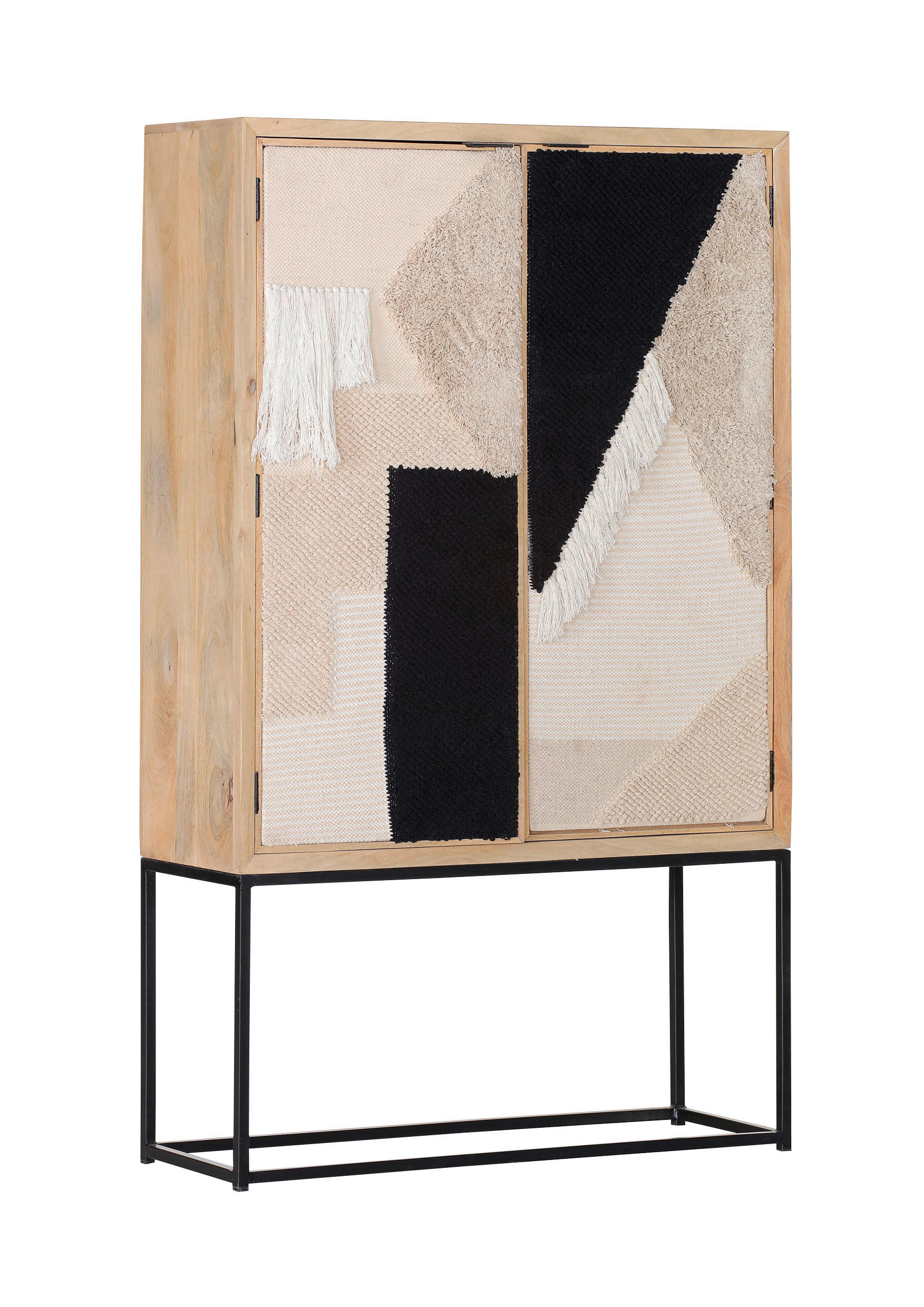 HIGHBOARD Mangoholz massiv Naturfarben - Beige/Creme, Basics, Holz/Holzwerkstoff (104/170/35cm) - Livetastic