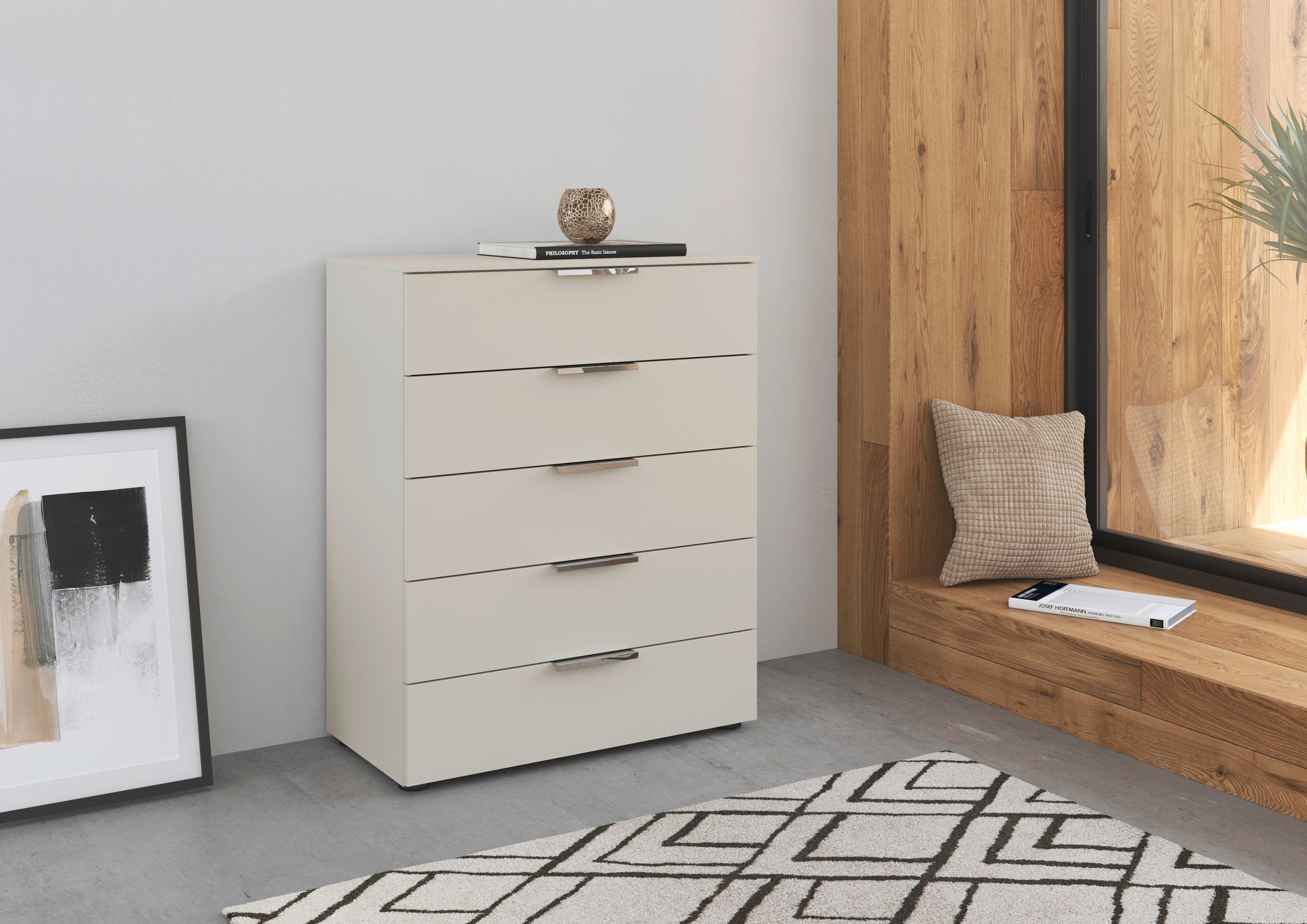 KOMMODE 80/100/42 cm  in Champagner  - Chromfarben/Champagner, Modern, Holzwerkstoff/Kunststoff (80/100/42cm) - Rauch Möbel