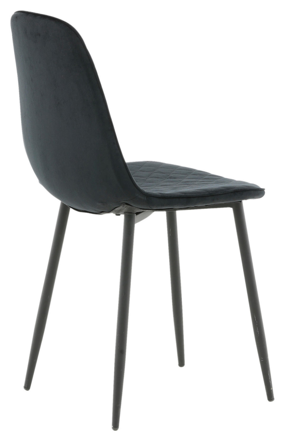 STOLSET 2 styck stål sammet  - svart, Design, metall/textil (44/86/52cm) - Livetastic