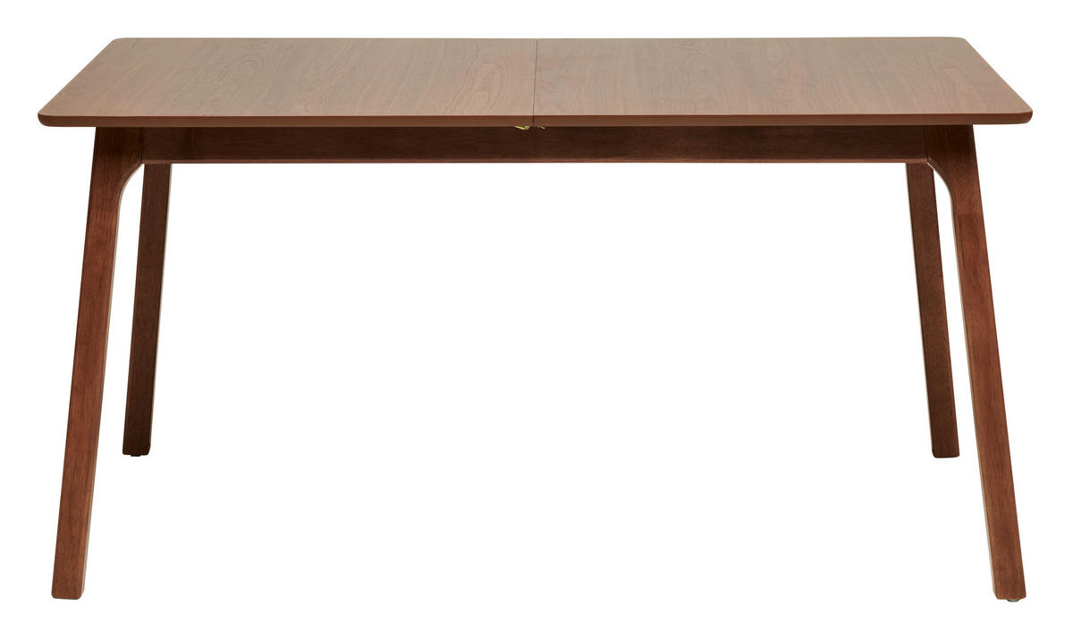 ESSTISCH Kautschukholz furniert, massiv rechteckig Walnussfarben  - Walnussfarben, MODERN, Holz (150/76/90cm) - Livetastic