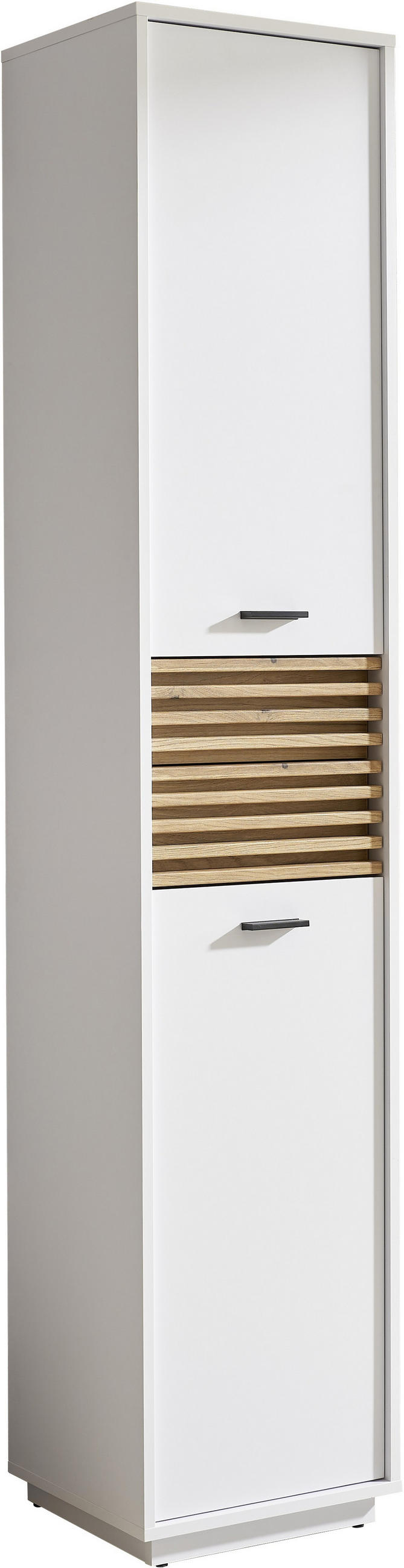 HOCHSCHRANK 38/191/35 cm  - Eichefarben/Schwarz, KONVENTIONELL, Holzwerkstoff/Kunststoff (38/191/35cm) - home24