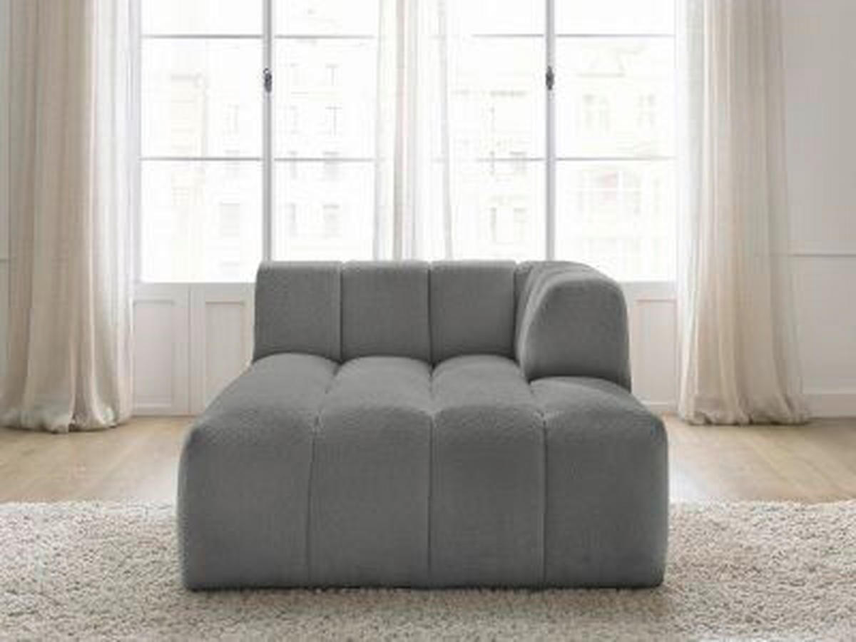 SOFAELEMENT ANNECY Bouclé Dunkelgrau  - Dunkelgrau/Schwarz, MODERN, Kunststoff/Textil (120/72/170cm)