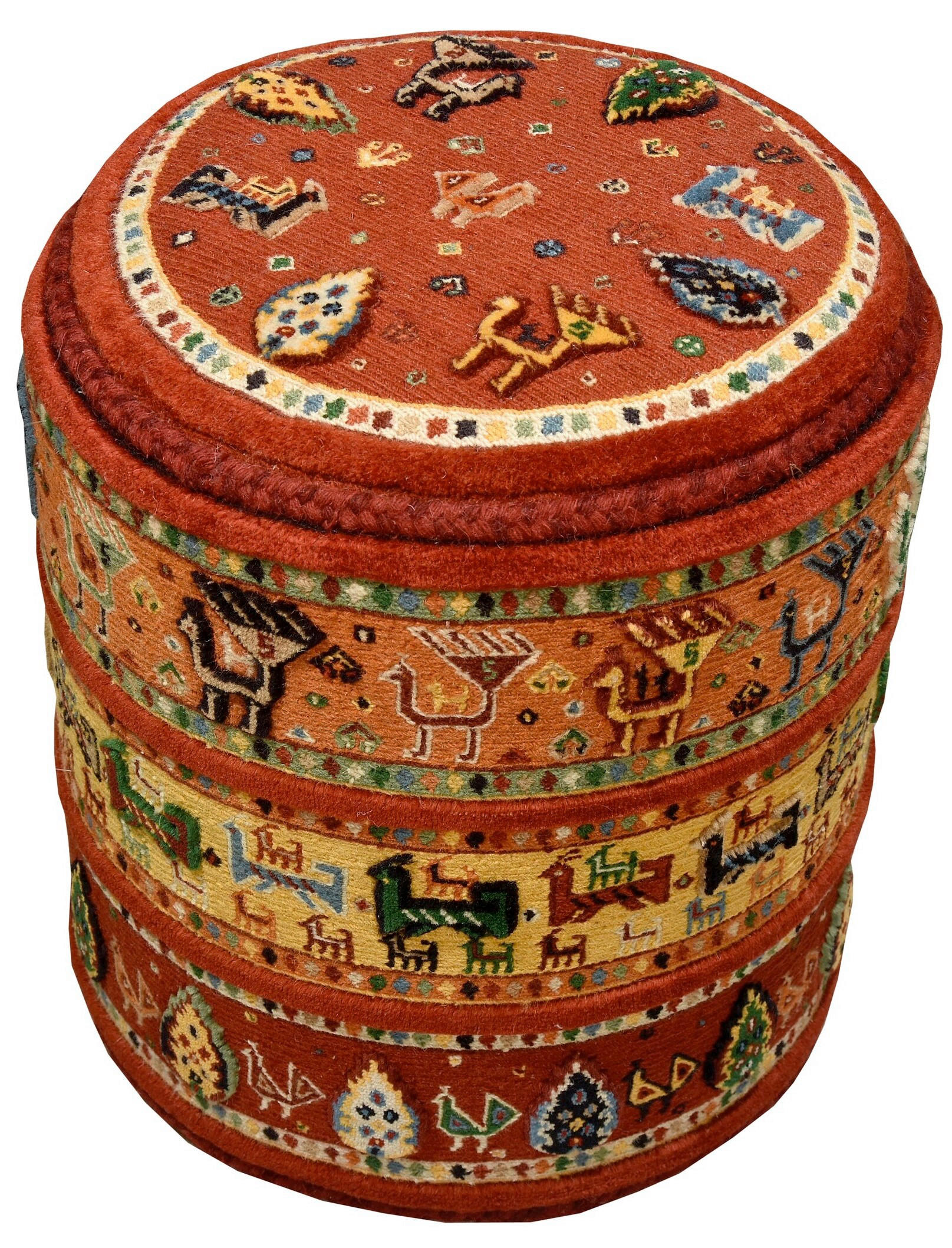 SITTPUFF Eternal Cycle Pouf  - orange/röd, Lifestyle, textil (40/50/40cm) - Cazaris