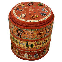 SITTPUFF Eternal Cycle Pouf  - orange/röd, Lifestyle, textil (40/50/40cm) - Cazaris