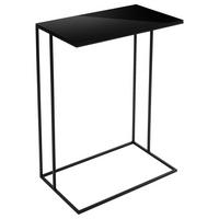 BEISTELLTISCH in Metall, Glas 50/30/68 cm  - Schwarz, Design, Glas/Metall (50/30/68cm) - Novel