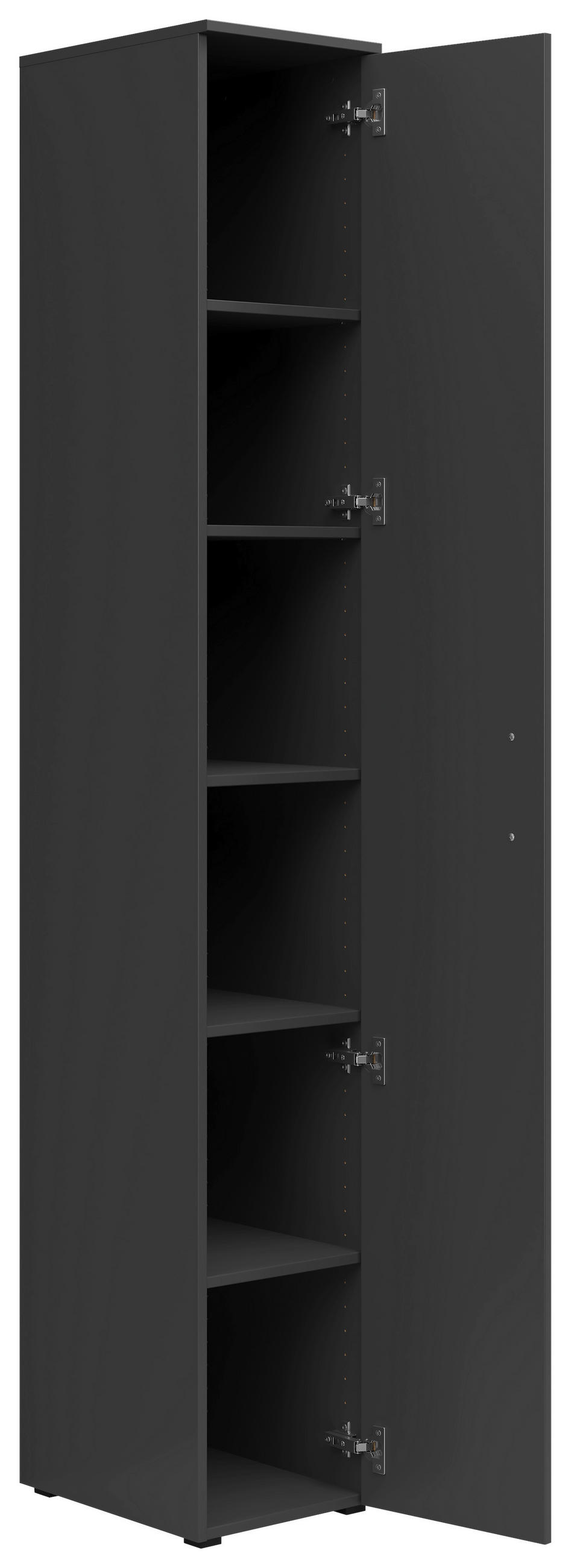 MEHRZWECKSCHRANK 30/195/40 cm  - Schwarz/Graphitfarben, Modern, Holzwerkstoff/Kunststoff (30/195/40cm) - Carryhome