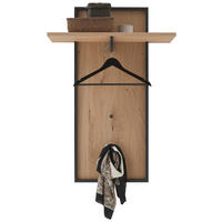 GARDEROBENPANEEL  in 70/115,2/33 cm  - Eichefarben/Graphitfarben, Natur, Holz (70/115,2/33cm) - Valdera