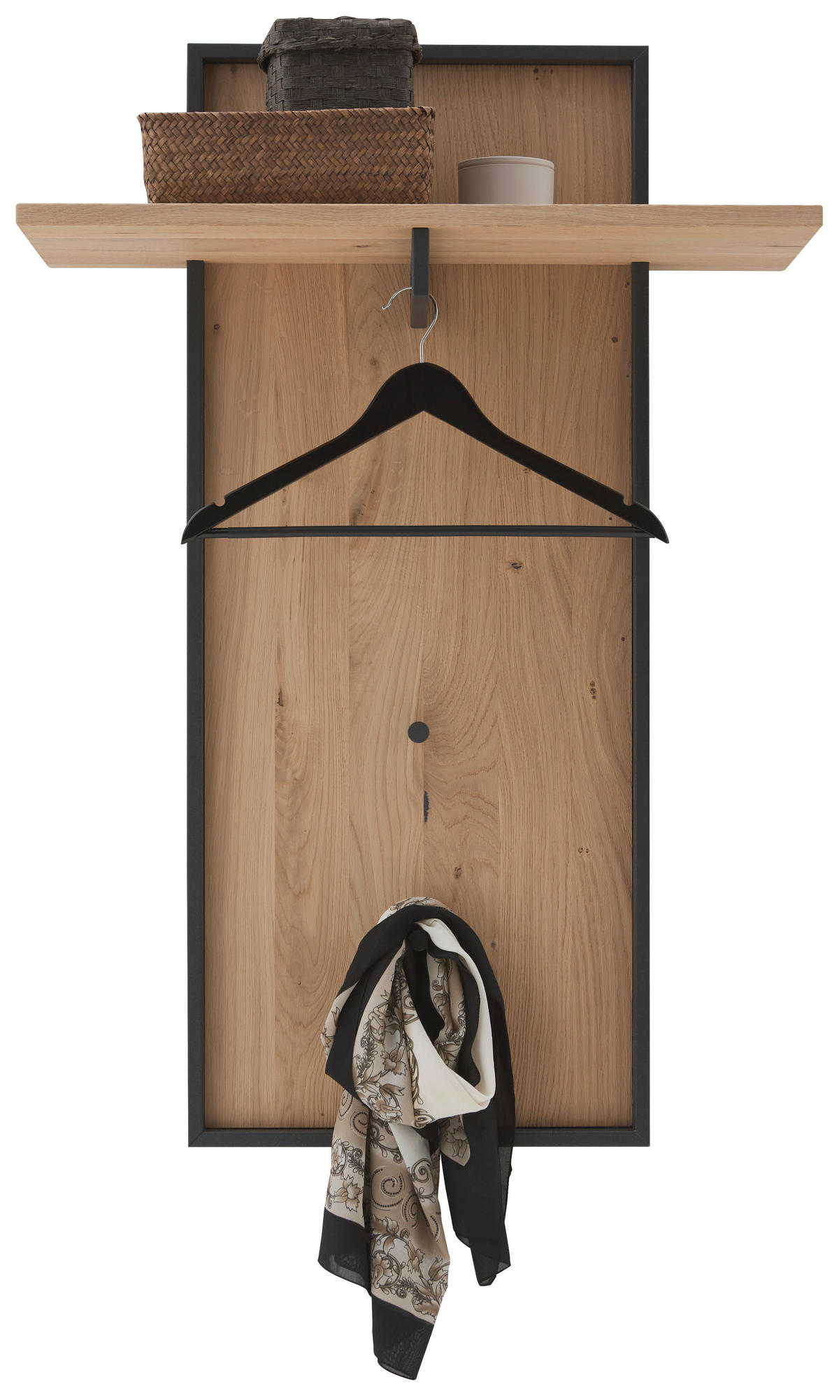 GARDEROBENPANEEL  in 70/115,2/33 cm  - Eichefarben/Graphitfarben, Natur, Holz (70/115,2/33cm) - Valdera