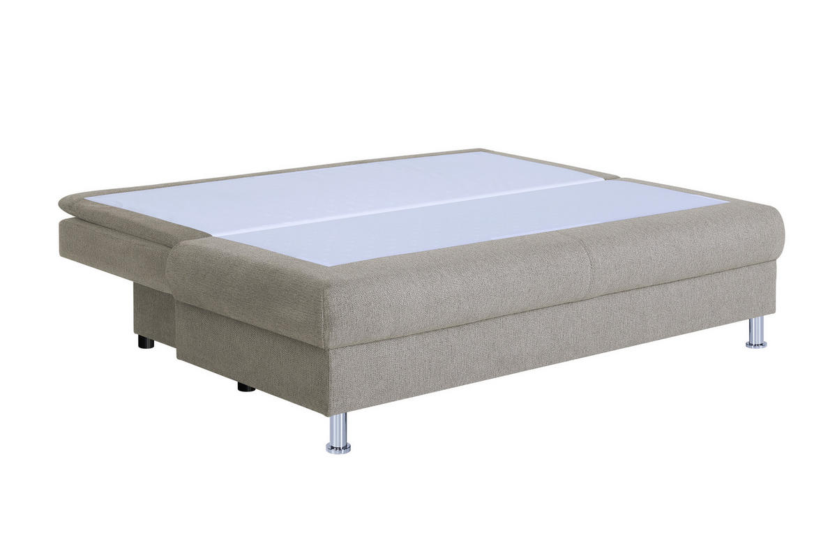 TROSJED NA RAZVLAČENJE tekstil, drvni materijal  bež    - bež/boje kroma, Design, drvni materijal/tekstil (200/92/90cm) - P & B