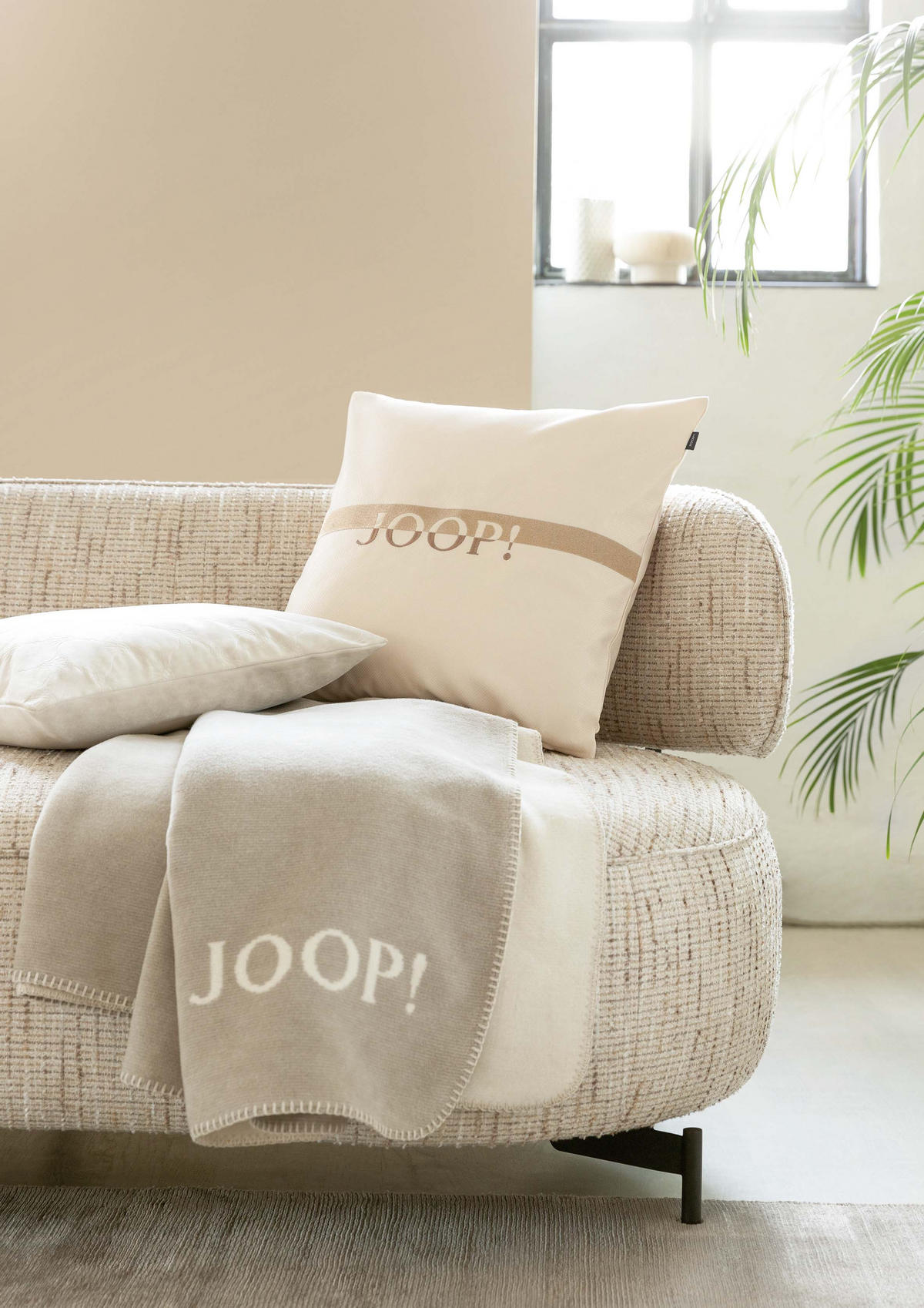 DEKORATIVNA JASTUČNICA 50/50 cm  - šampanjac/bež, Dizajnerski, tekstil (50/50cm) - Joop!