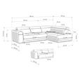 ECKSOFA Dunkelgrau Struktur  - Dunkelgrau/Schwarz, Design, Kunststoff/Textil (284/205cm) - Xora