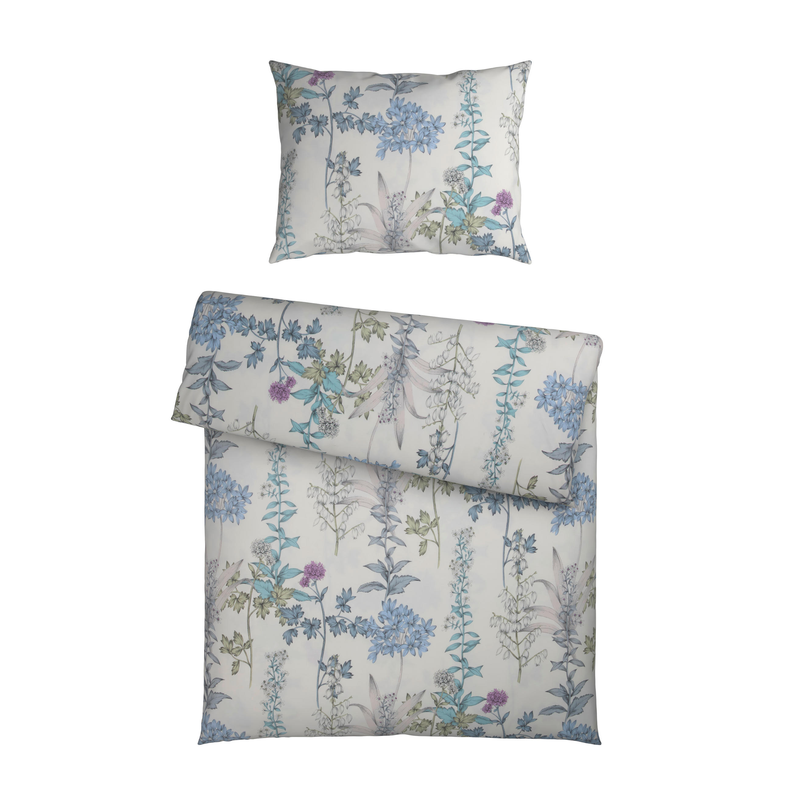 BETTWÄSCHE ATELIER Makosatin 140/200 cm  - Hellblau, Basics, Textil (140/200cm) - Estella