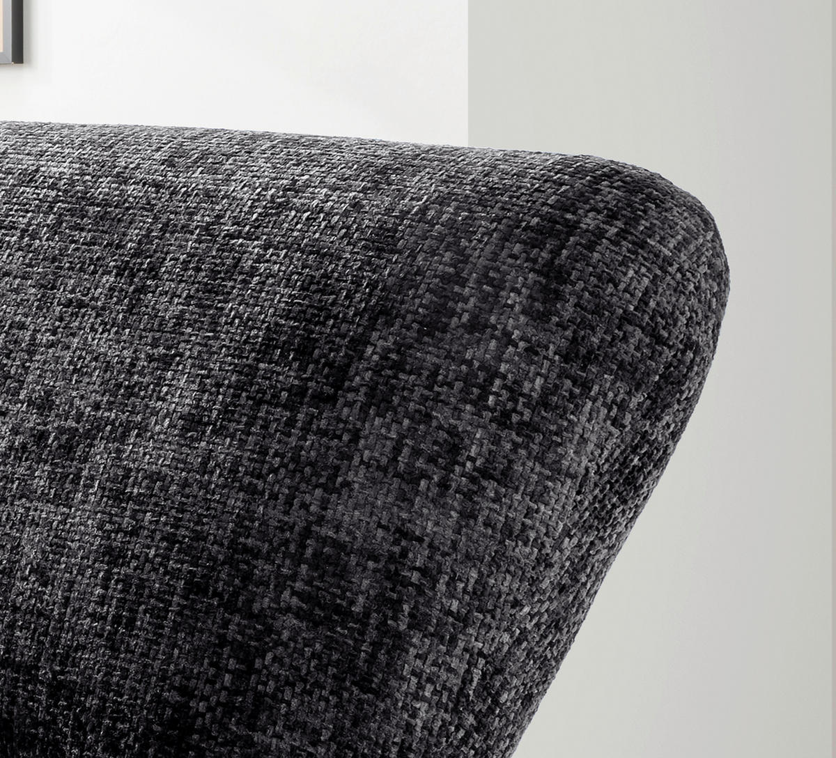 XXL-SESSEL in Struktur Schwarz  - Schwarz, Trend, Textil/Metall (95/77/94cm) - Livetastic