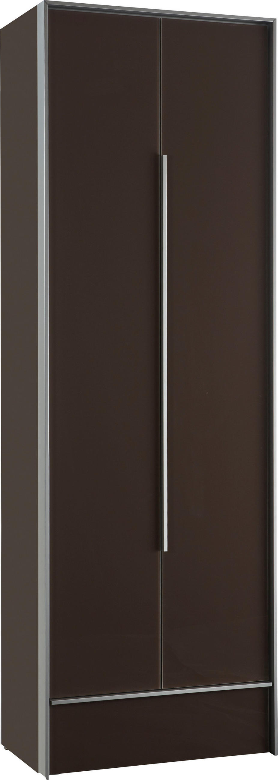 GARDEROBENSCHRANK 63/189/38 cm  - Anthrazit/Alufarben, Design, Glas/Holzwerkstoff (63/189/38cm) - Dieter Knoll