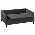 SCHLAFSOFA in Cord Schwarz  - Schwarz, MODERN, Textil/Metall (150/88/110cm) - Novel