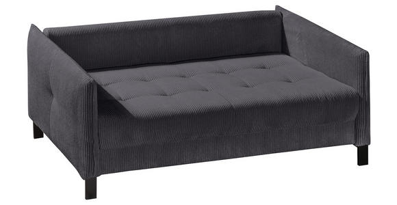 SCHLAFSOFA in Cord Schwarz  - Schwarz, Design, Textil/Metall (170/88/110cm) - Novel