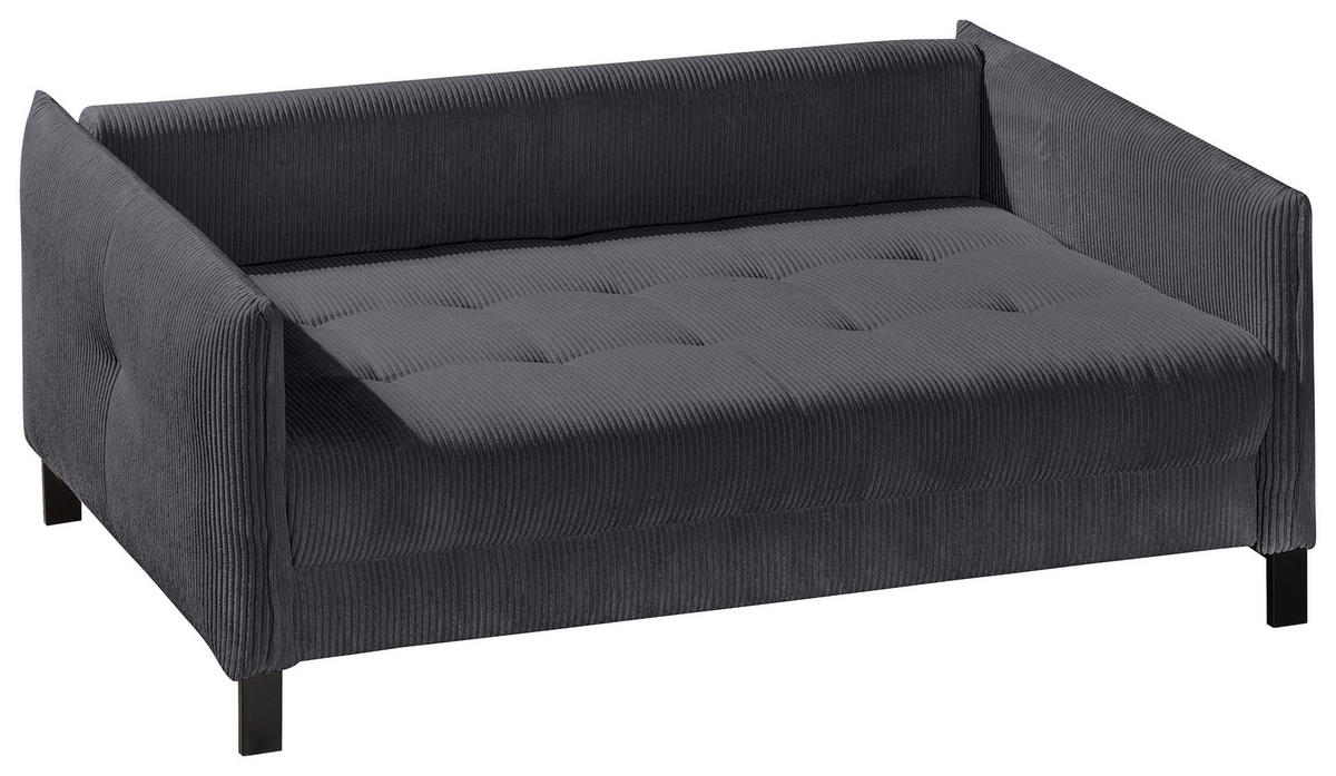 SOFA LEŽAJ crna  - crna, Dizajnerski, tekstil/metal (170/88/110cm) - Novel