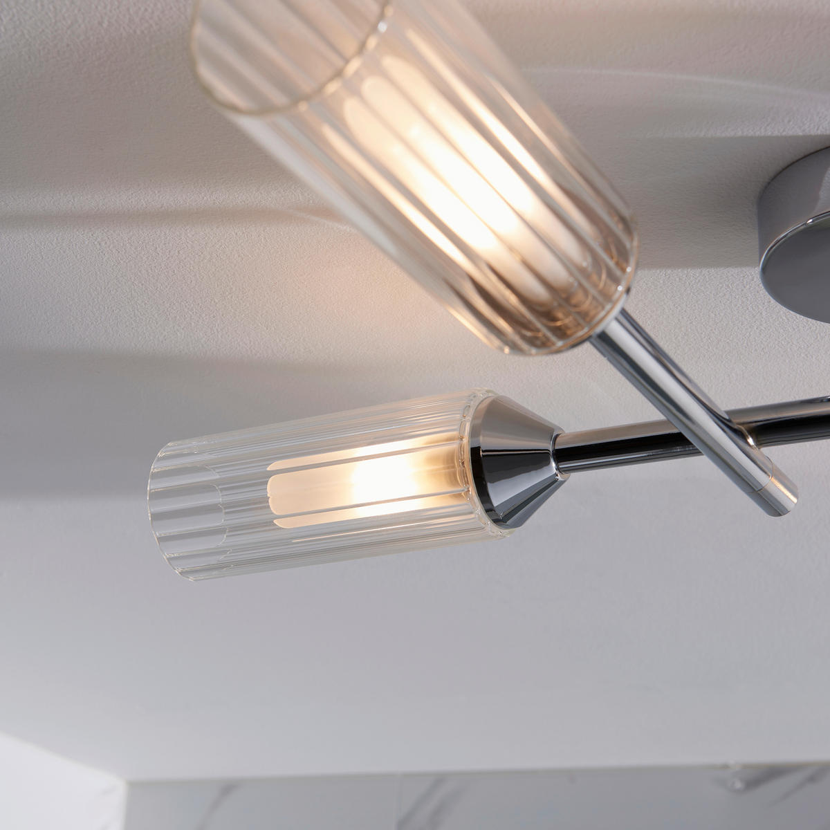 BADEZIMMER-DECKENLEUCHTE  60/12 cm    - Klar/Chromfarben, KONVENTIONELL, Glas (60/12cm) - ENDON