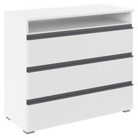 KOMMODE  in 93/81/42 cm  - Silberfarben/Graphitfarben, Trend, Holzwerkstoff (93/81/42cm) - Xora