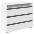 KOMMODE  in 93/81/42 cm  - Silberfarben/Graphitfarben, Trend, Holzwerkstoff (93/81/42cm) - Xora