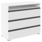 KOMMODE  in 93/81/42 cm  - Silberfarben/Graphitfarben, Trend, Holzwerkstoff (93/81/42cm) - Xora