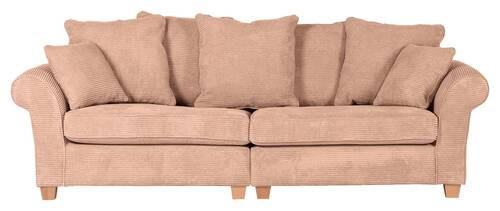 BIG SOFFA i manchester gammalrosa  - ekfärgad/gammalrosa, Lifestyle, trä/textil (264/70/111cm) - Livetastic