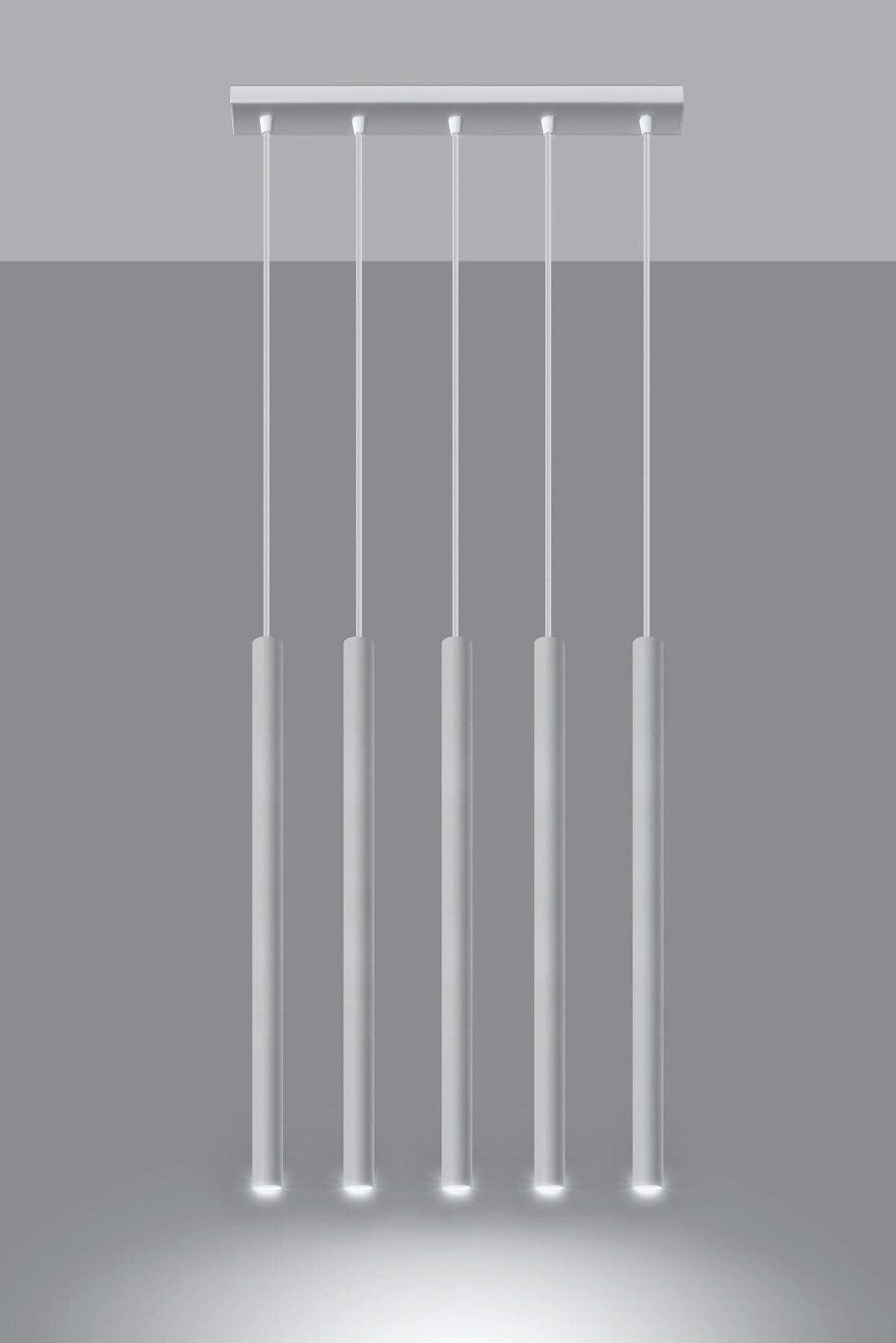 HÄNGELEUCHTE PASTELO 45/5/90 cm   - Weiß, KONVENTIONELL, Metall (45/5/90cm)