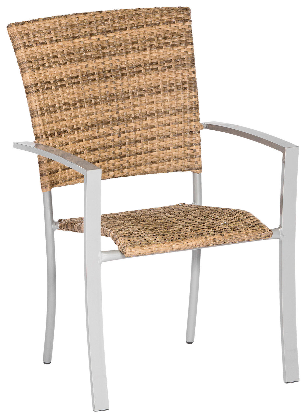 GARTENSET 5-teilig Aluminium 5-teilig  - Silberfarben/Naturfarben, MODERN, Kunststoff/Metall - Gardenson