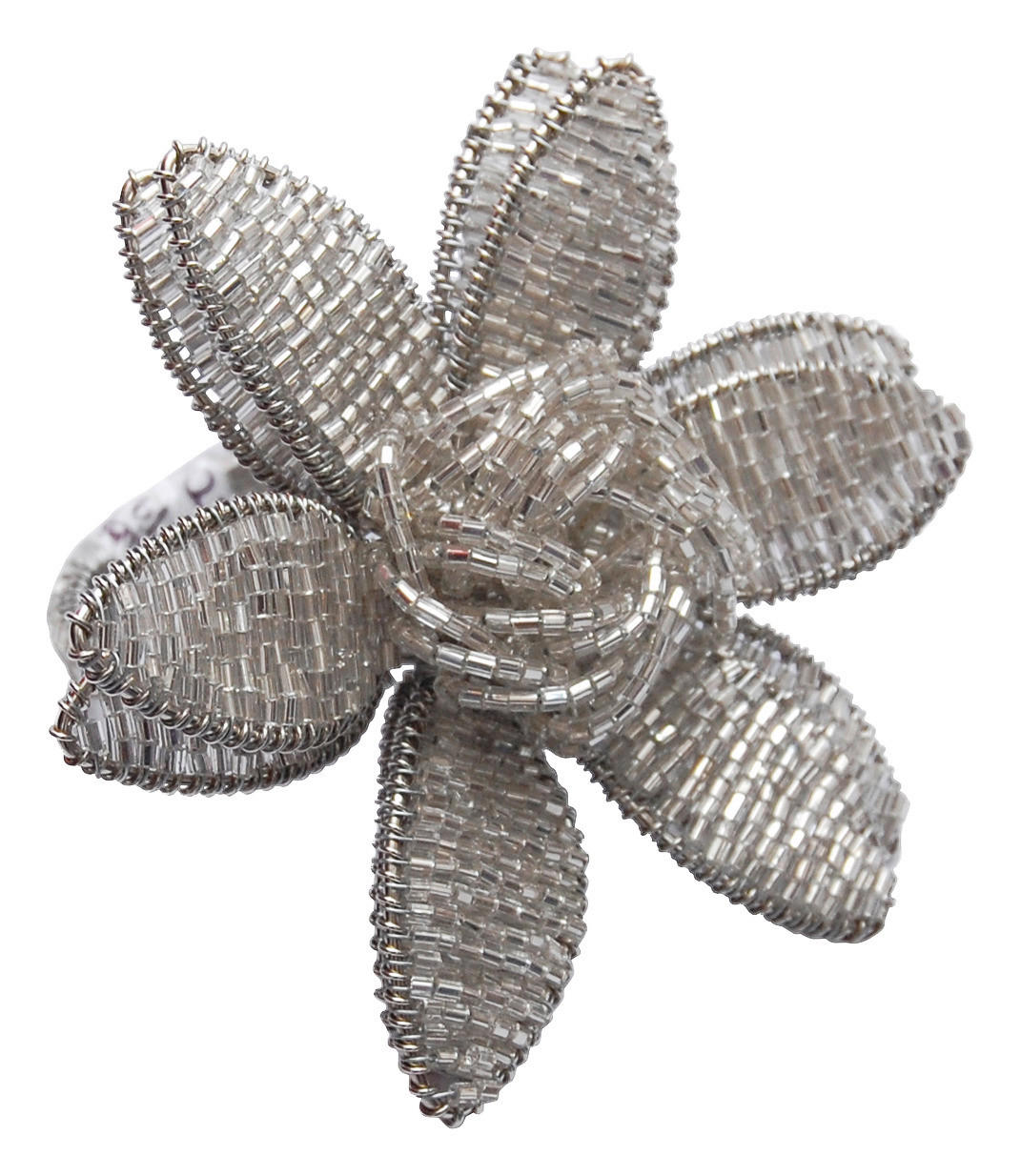 KROUŽEK NA UBROUSKY - barvy stříbra, Basics, kov/plast (10cm) - Ambia Home