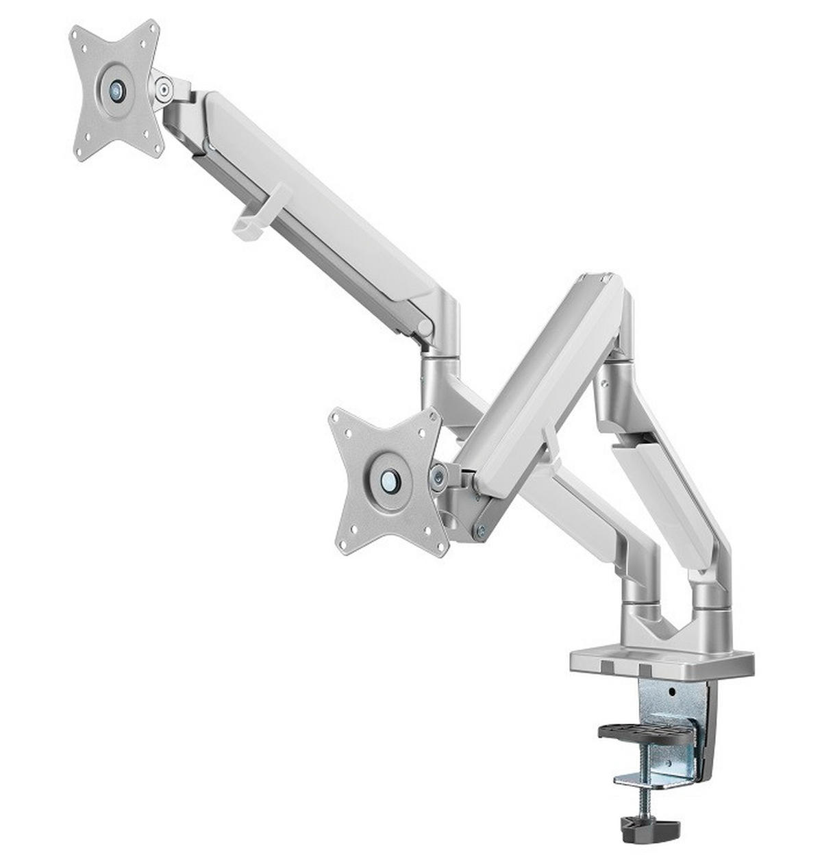 MONITOR-HALTERUNG Metall, Kunststoff Grau, Weiß  - Weiß/Grau, Design, Kunststoff/Metall (110/69,7/11,6cm) - Boxxx
