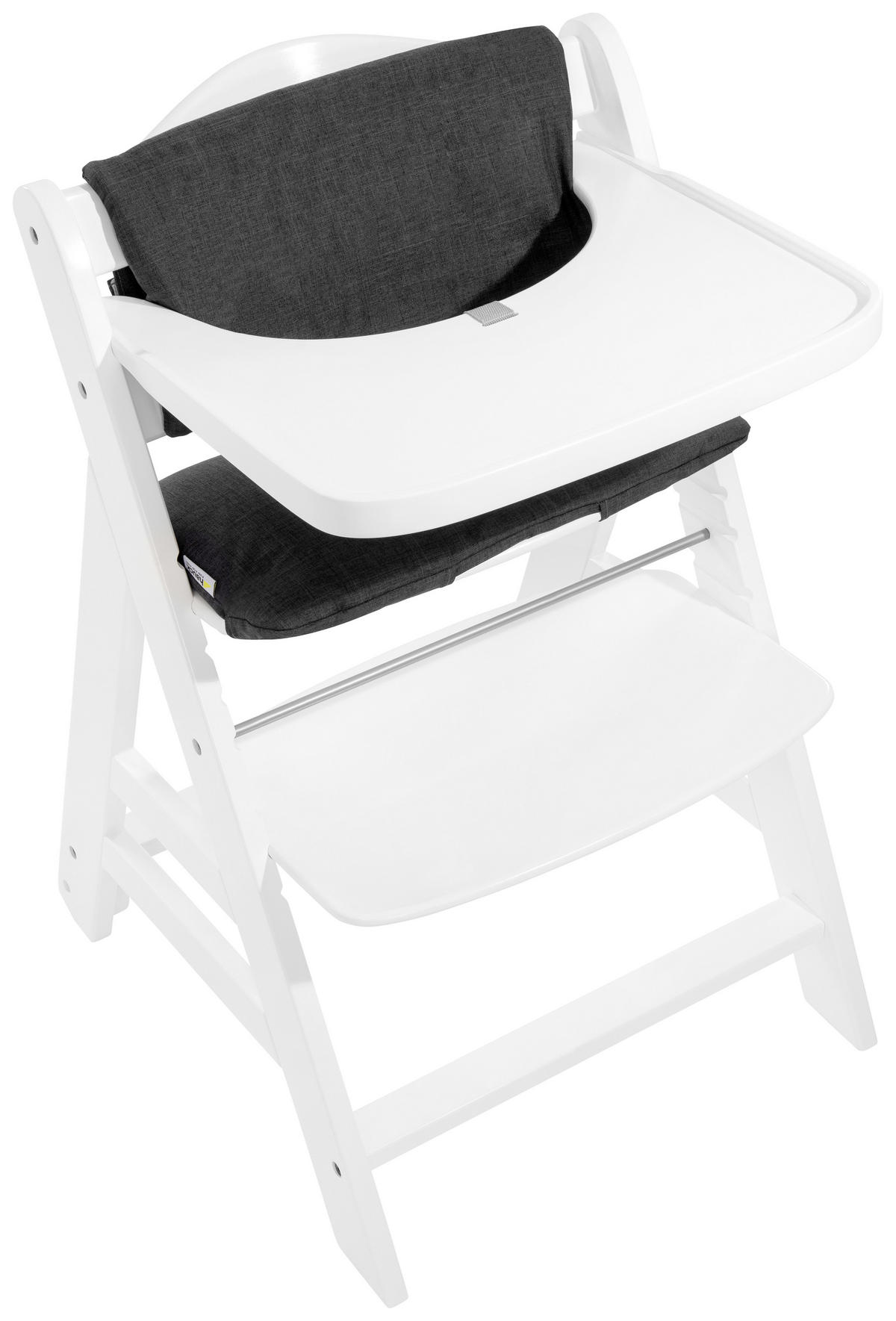 HOCHSTUHL BETA + BOUNCER Grau, Weiß  - Weiß/Grau, Basics, Holz (58/48/83cm) - Hauck