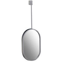 WANDSPIEGEL 25,5/76/4 cm    in oval  - Chromfarben, Trend, Glas/Metall (25,5/76/4cm)