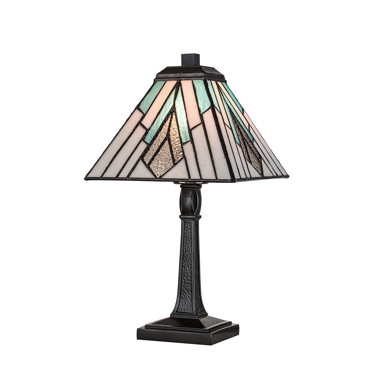 TISCHLEUCHTE   - Dunkelbraun/Multicolor, KONVENTIONELL, Glas/Metall (35/20,6/20,6cm) - Elstead Lighting