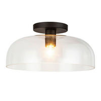 DECKENLEUCHTE 17,6/30,5 cm    - Schwarz, KONVENTIONELL, Glas/Metall (17,6/30,5cm) - Elstead Lighting