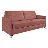 SCHLAFSOFA in Textil Hellrot  - Chromfarben/Hellrot, Design, Textil/Metall (185/84/100cm) - Bali