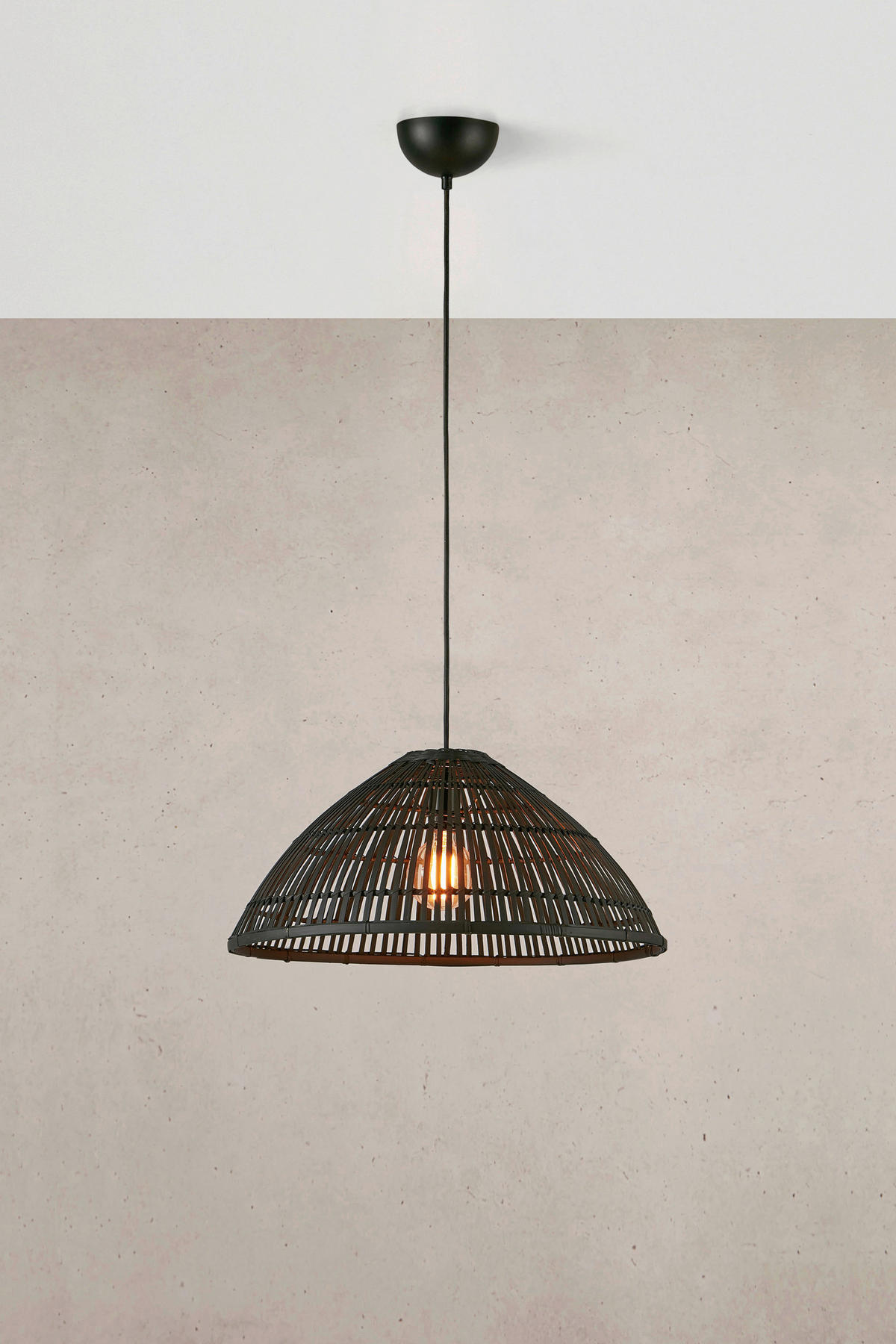 HÄNGELEUCHTE 58/27 cm   - Schwarz, Basics, Naturmaterialien/Metall (58/27cm) - Markslöjd