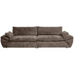 BIGSOFA Struktur Braun  - Schwarz/Braun, KONVENTIONELL, Kunststoff/Textil (302/80/120cm) - Hom`in