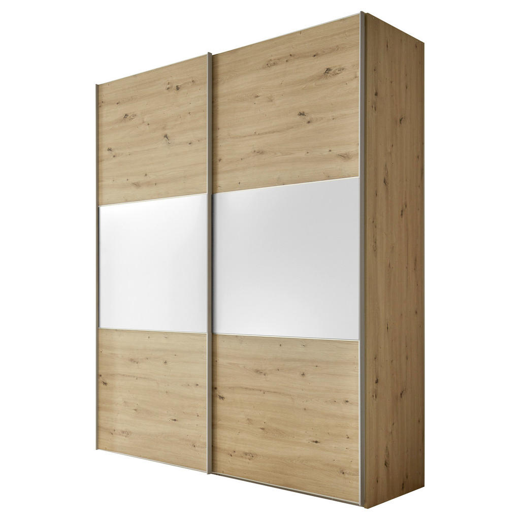 Schwebetürenschrank B: 200 Cm Includo, Artisan Eiche/weiß