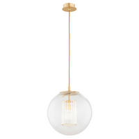HÄNGELEUCHTE HAMPTON 153/30/30 cm  - Transparent/Messingfarben, KONVENTIONELL, Glas/Metall (153/30/30cm)