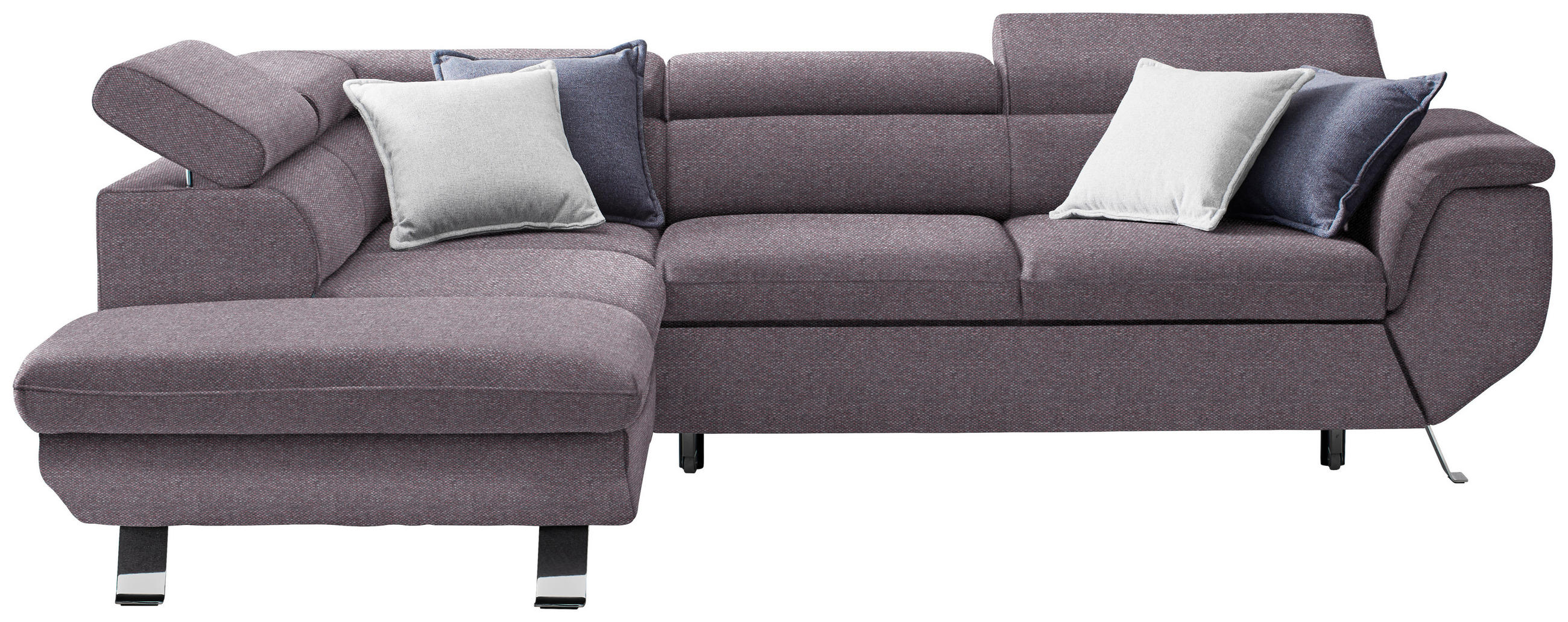 HÖRNSOFFA i tyg grå, röd  - mörkgrå/röd, Design, metall/textil (220/267cm) - Welnova