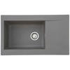 SPÜLE 1712DENVER86X50G  - Grau, Trend, Glas/Kunststoff (86/20/50cm) - Respekta