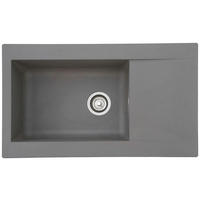 SPÜLE 1712DENVER86X50G  - Grau, Trend, Glas/Kunststoff (86/20/50cm) - Respekta