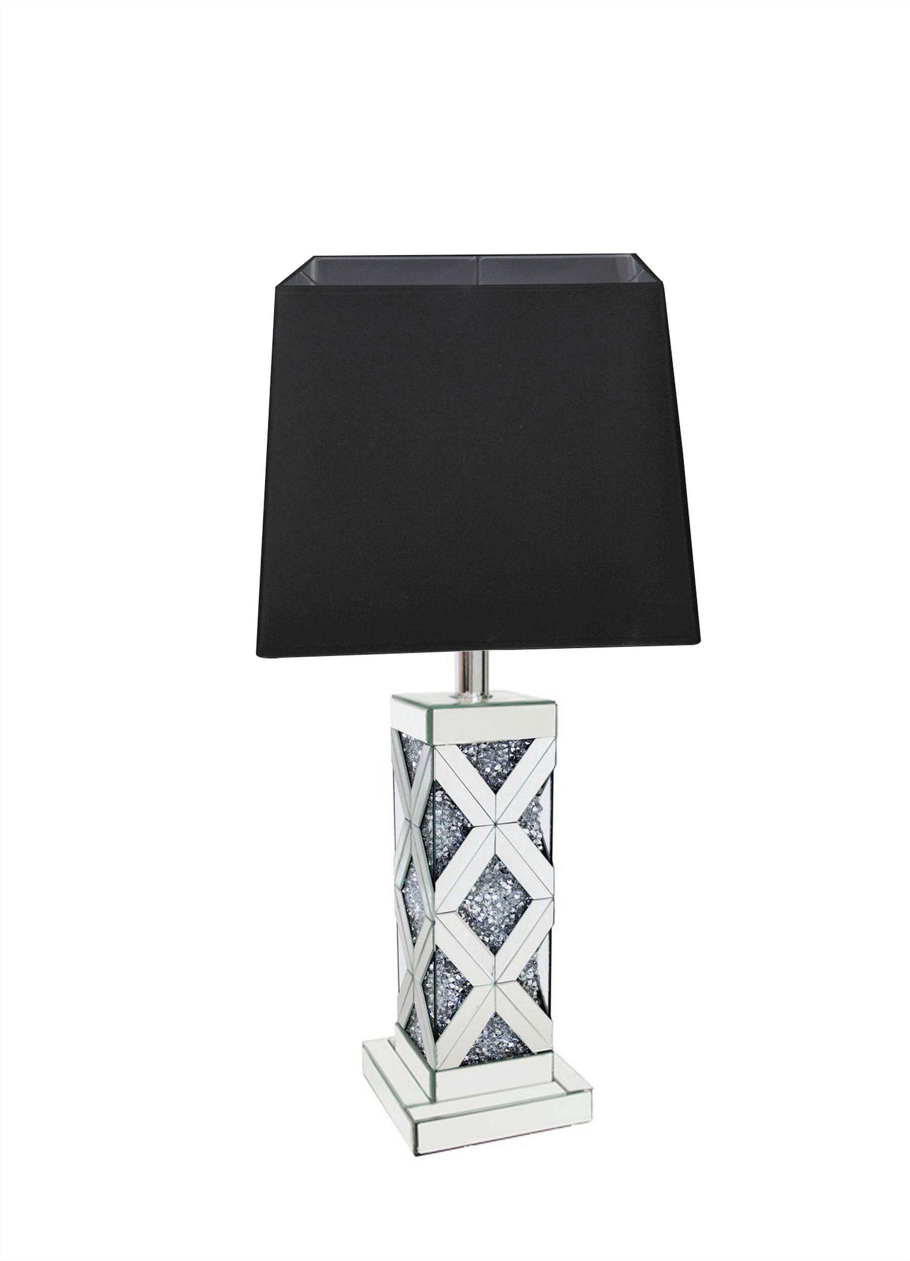 TISCHLEUCHTE - Silberfarben, Trend, Glas/Holzwerkstoff (37,5/47,7/30cm) - Ambia Home