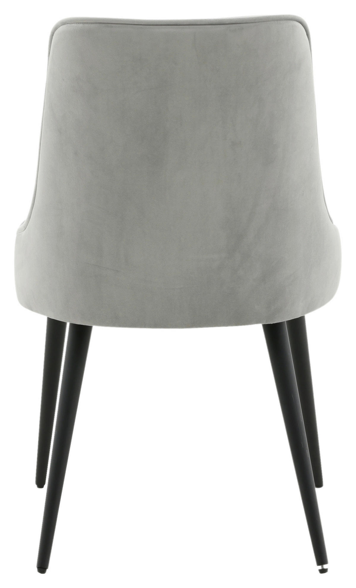 STOLSET 2 styck stål sammet  - ljusgrå/svart, Design, metall/textil (50/88,5/66cm) - Livetastic