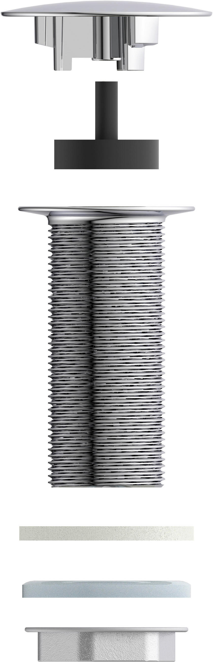 ABLAUFVENTIL  - Chromfarben, Basics, Metall (7,0/6,5cm) - Xora