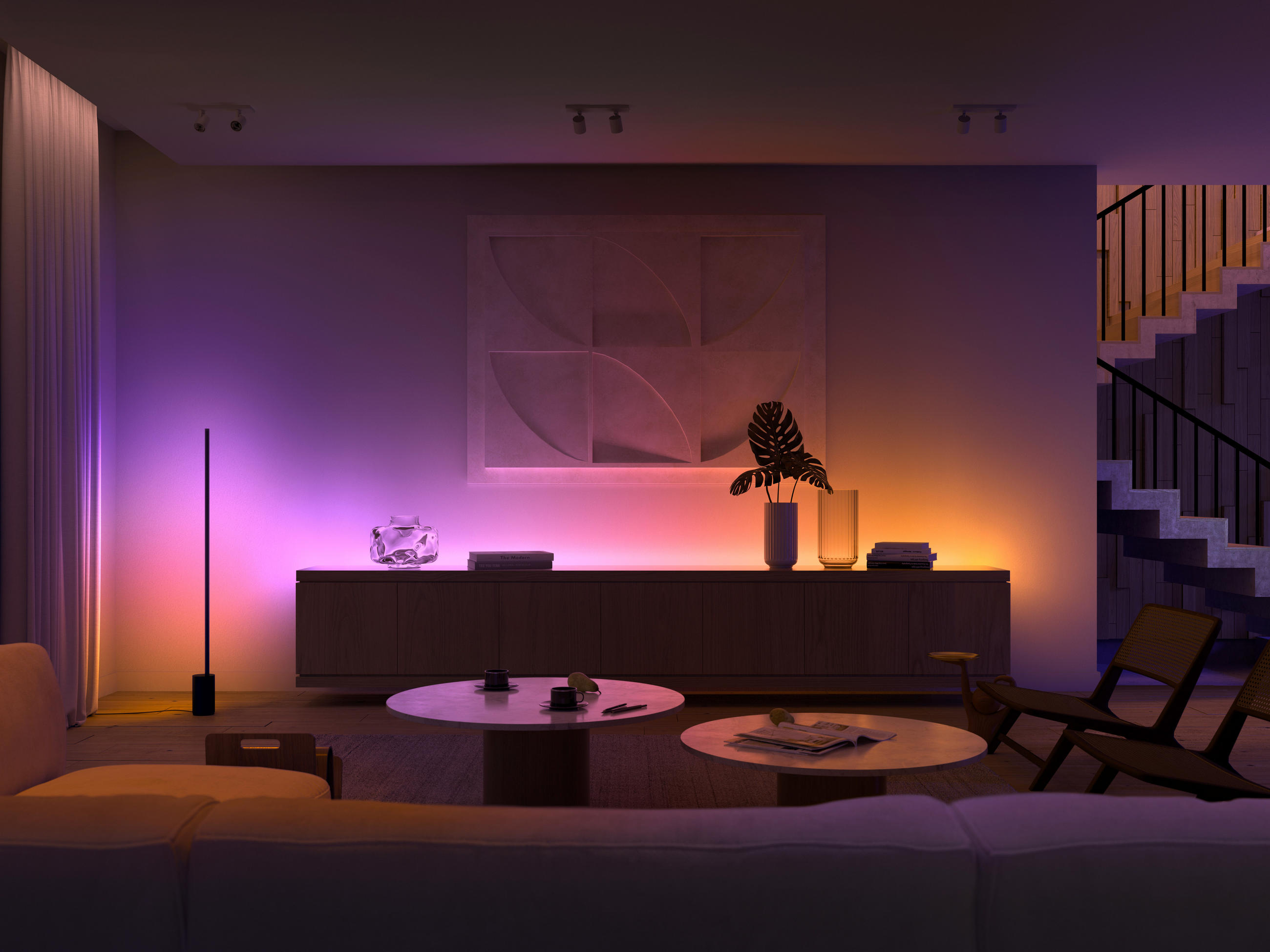 LED-STRIP White & Color Ambiance Gradient 1m   - Weiß, Basics, Kunststoff (100/1,45cm) - Philips HUE