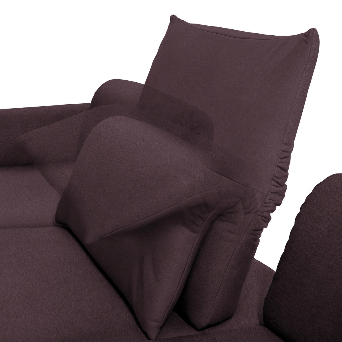 ECKSOFA in Echtleder Dunkelbraun  - Anthrazit/Dunkelbraun, Design, Leder/Metall (173/308cm) - Joop!